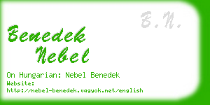 benedek nebel business card